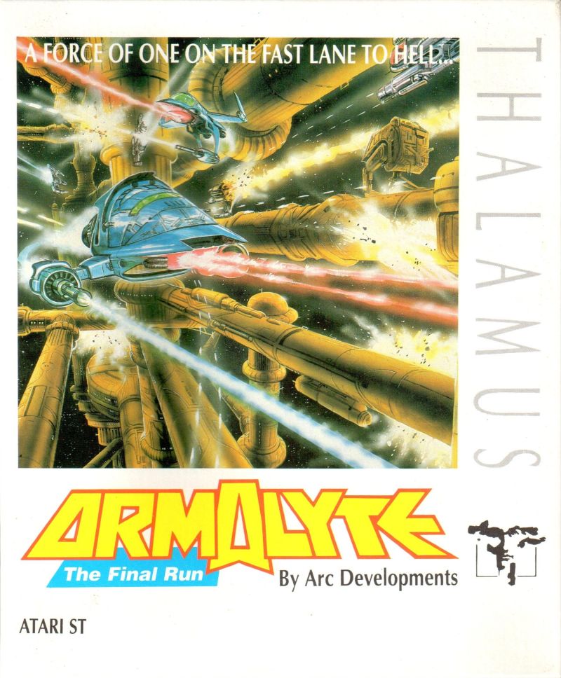 Armalyte The Final Run box art for Amiga